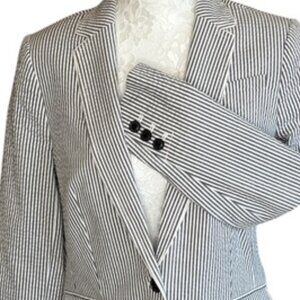 Banana Republic Seersucker Jacket Size 8P